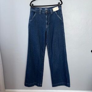 a.n.a NWT high waisted extra long Women's Dark Blue Flare Jeans